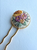 Dainty Hand Embroidered Hair Pin