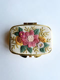 Hand Embroidered Pillbox