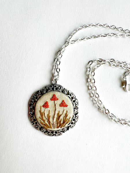 Hand Embroidered Pendant