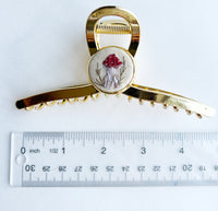 Hand Embroidered Claw Clip