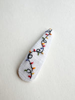 Hand Embroidered Mini Clip - Christmas Lights