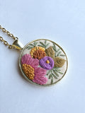 Hand Embroidered Pendant
