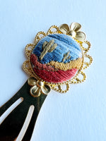 Vintage Style Embroidered Bookmark