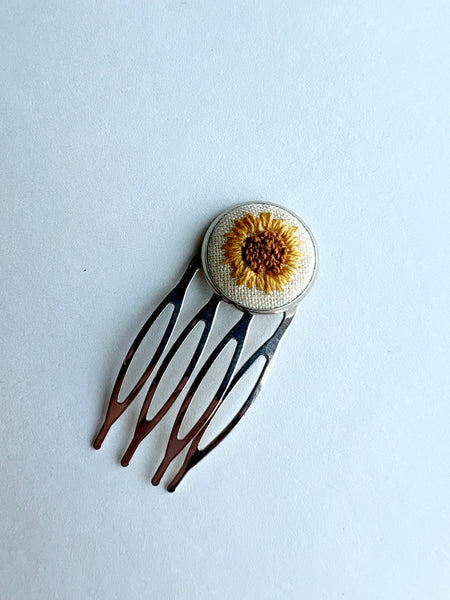 Hand Embroidered Hair Comb