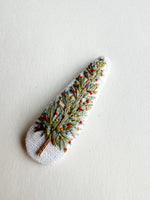 Hand Embroidered Mini Clip - Christmas Tree