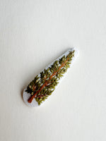 Hand Embroidered Mini Clip - Christmas Tree