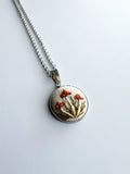 Mini Hand Embroidered Pendant