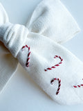 Hand Embroidered Bow - Large Hand Tied - Christmas Lights