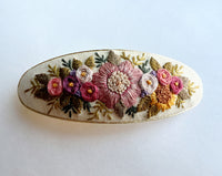 Large Hand Embroidered Barrette