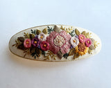 Large Hand Embroidered Barrette