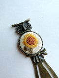 Vintage Style Embroidered Bookmark