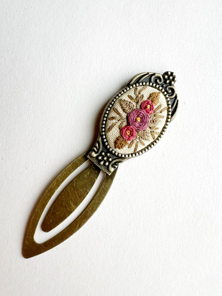 Vintage Style Embroidered Bookmark