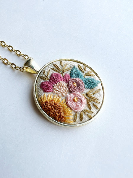Hand Embroidered Pendant