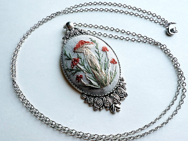 Hand Embroidered Pendant