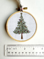 Hand Embroidered 3” Hoop Ornament