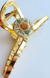 Hand Embroidered Claw Clip