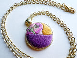 Hand Embroidered Pendant