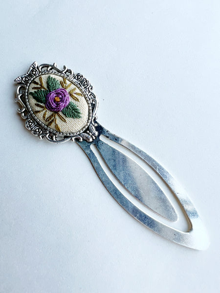 Vintage Style Embroidered Bookmark