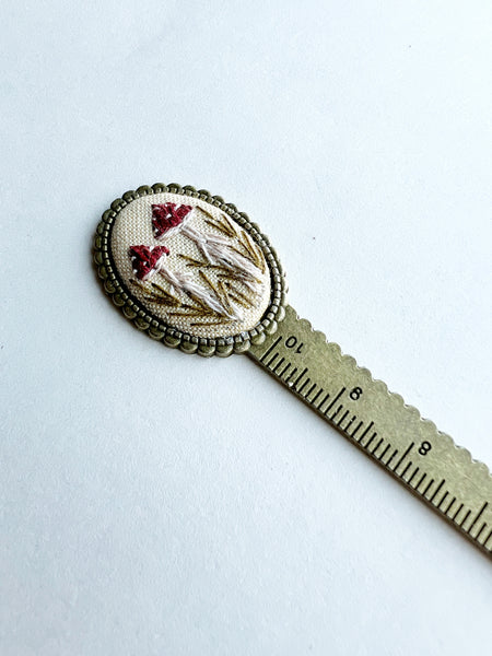 Vintage Style Embroidered Bookmark