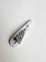 Hand Embroidered Mini Clip - Christmas Tree