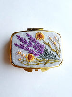 Hand Embroidered Pillbox