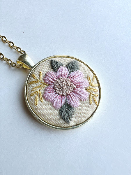 Hand Embroidered Pendant