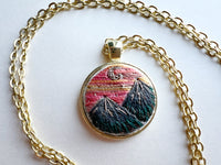 Hand Embroidered Pendant