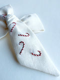 Hand Embroidered Bow - Large Hand Tied - Christmas Lights