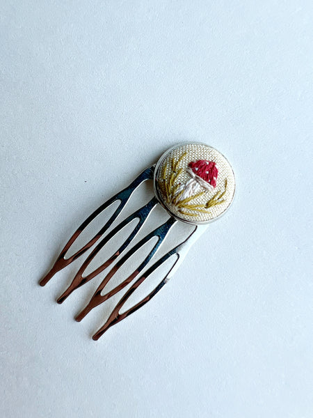 Hand Embroidered Hair Comb