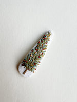 Hand Embroidered Mini Clip - Christmas Tree
