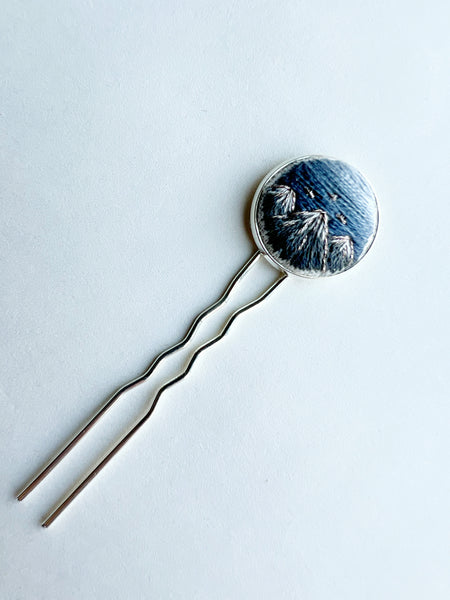 Dainty Hand Embroidered Hair Pin