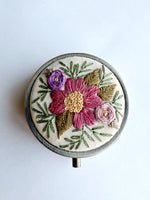 Tiny Hand Embroidered Pillbox