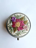 Tiny Hand Embroidered Pillbox