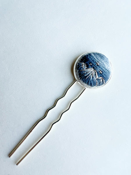 Dainty Hand Embroidered Hair Pin