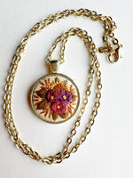 Hand Embroidered Pendant