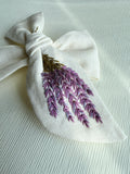 Hand Embroidered Bow - Chunky - Lavender
