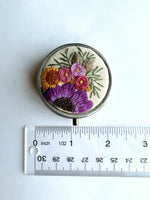 Tiny Hand Embroidered Pillbox