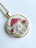 Hand Embroidered Pendant