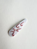 Hand Embroidered Mini Clip - Candy Canes