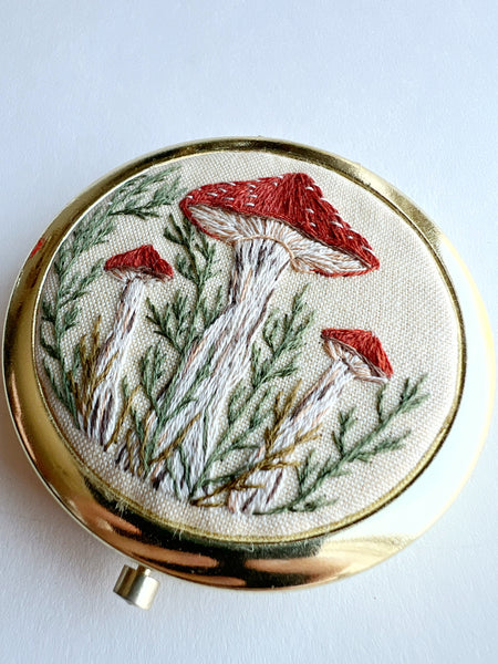 Hand Embroidered Pillbox