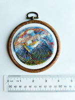 Hand Embroidered Mountain Hoop