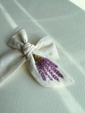 Hand Embroidered Bow - Chunky - Lavender