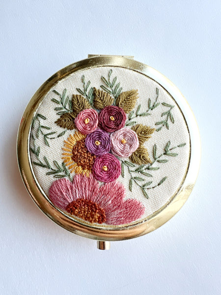 Hand Embroidered Pillbox