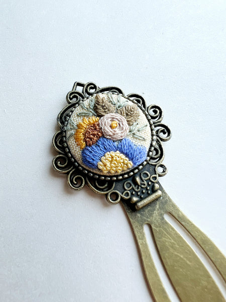 Vintage Style Embroidered Bookmark