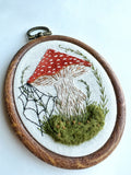 Hand Embroidered Mushie Hoop