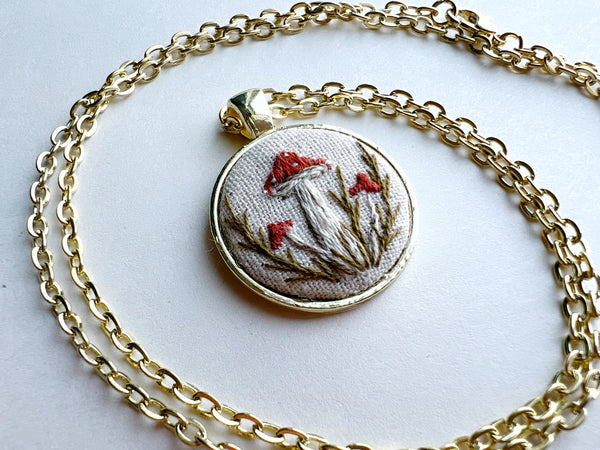 Hand Embroidered Pendant