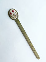 Vintage Style Embroidered Bookmark