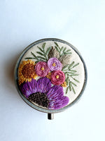 Tiny Hand Embroidered Pillbox