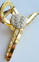 Hand Embroidered Claw Clip