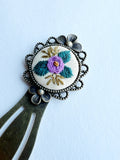 Vintage Style Embroidered Bookmark